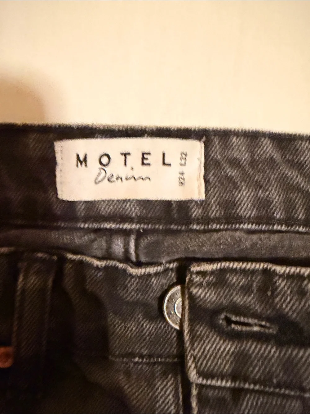 Motel Rocks Washed Black Wide-Leg Jeans